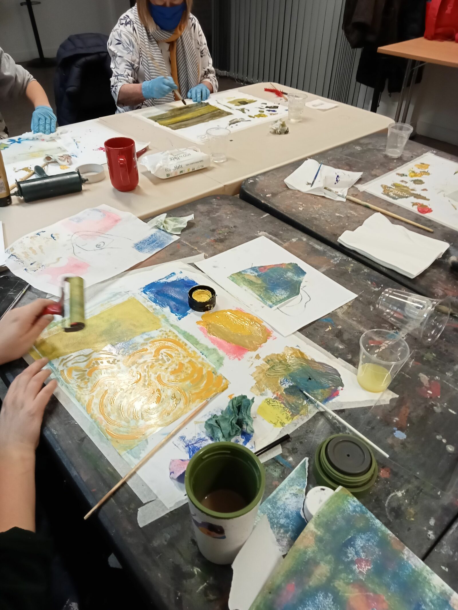 How to Make Kitchen Table Monotypes – Crescent Arts